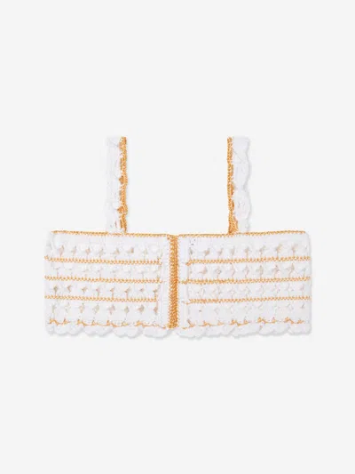 Nessi Byrd Girls Avira Crop Top In White