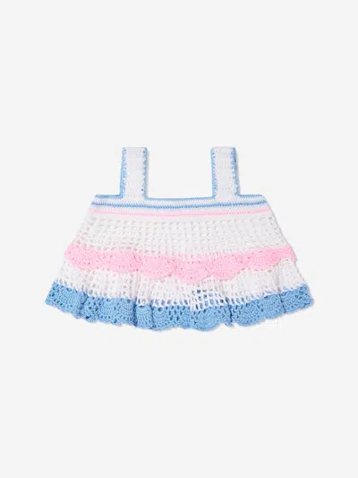 Nessi Byrd Girls Harriot Crop Top In Multicoloured