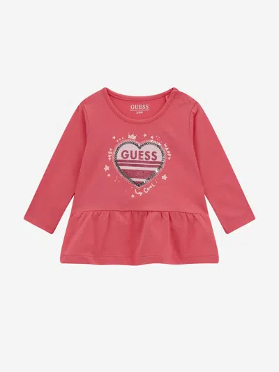 Shop Guess Baby Girls Legging Set In Pink