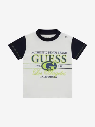 Guess Baby Boys Denim Short Set In White