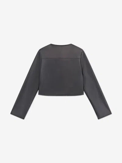 Guess Faux-leather Jacket In Black