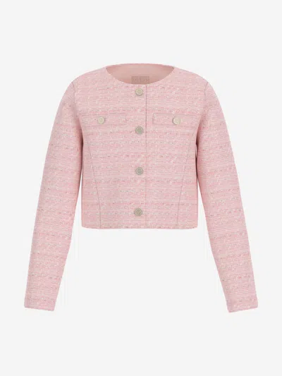 Guess Tweed Jacket In Pink