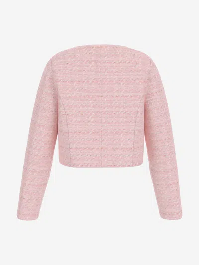 Guess Tweed Jacket In Pink