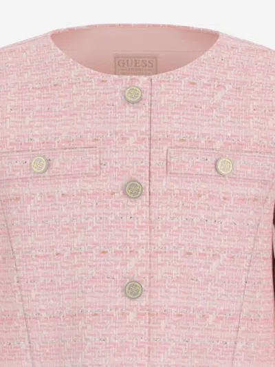 Guess Tweed Jacket In Pink