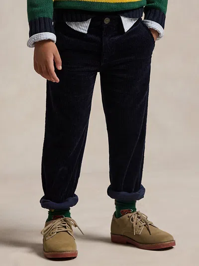 Polo Ralph Lauren Ralph Lauren Boys Corduroy Bedford Trousers In Blue