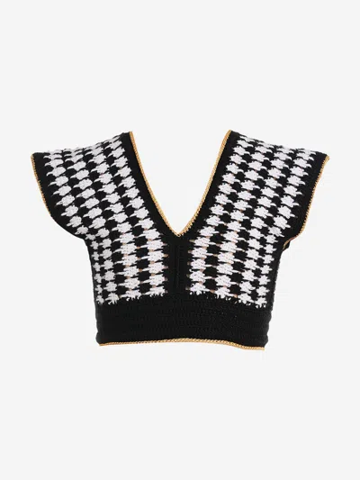 Nessi Byrd Girls Garnet Crop Top In Black