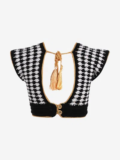 Nessi Byrd Girls Garnet Crop Top In Black