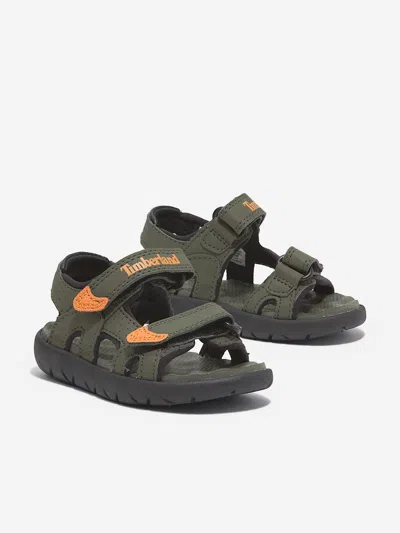 Timberland Boys Perkins Row Backstrap Sandals In Green