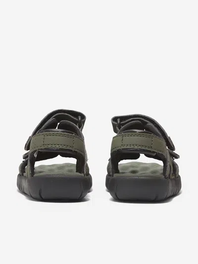 Timberland Boys Perkins Row Backstrap Sandals In Green