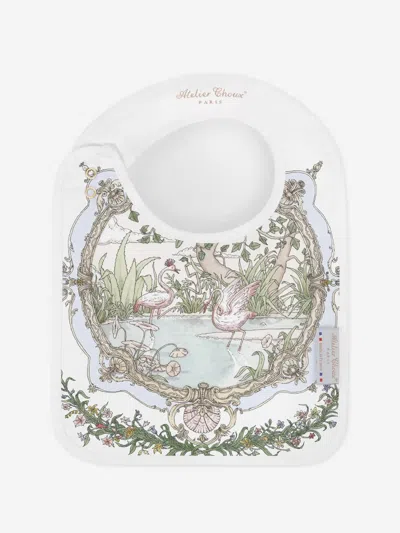 Atelier Choux Baby Tapestry - The Original Carré And Satin Bib Set In Multi