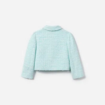 Self-portrait Verzierte Jacke Aus Tweed In Blue