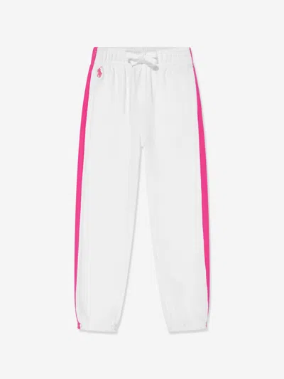Polo Ralph Lauren Ralph Lauren Girls Side Stripe Joggers In White