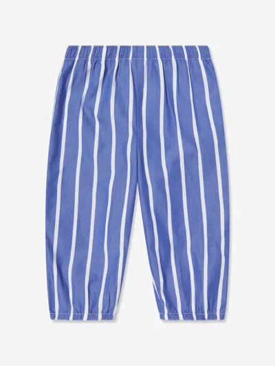 Polo Ralph Lauren Ralph Lauren Baby Girls Striped Trouser Set In Blue