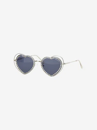Monnalisa Heart Shape-frame Sunglasses In Black