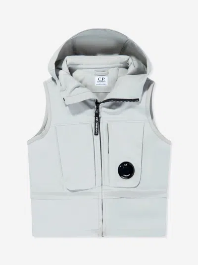 C.p. Company Boys Hooded Gilet In Grey