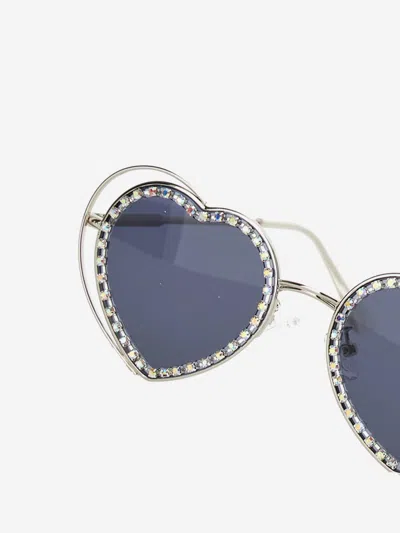 Monnalisa Heart Shape-frame Sunglasses In Black