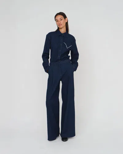 The Garment Merci Shirt In Dark Denim Wash