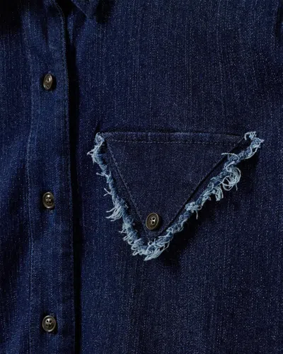 The Garment Merci Shirt In Dark Denim Wash
