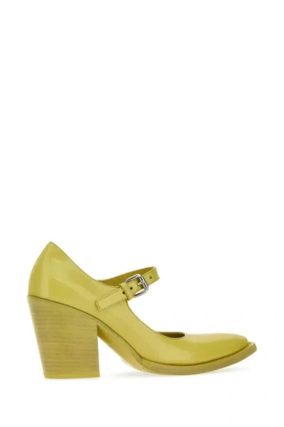 Prada Leather Block Heel Mary Jane Pumps