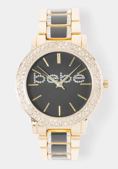 Bebe Watch Locket And Earring Set In Black