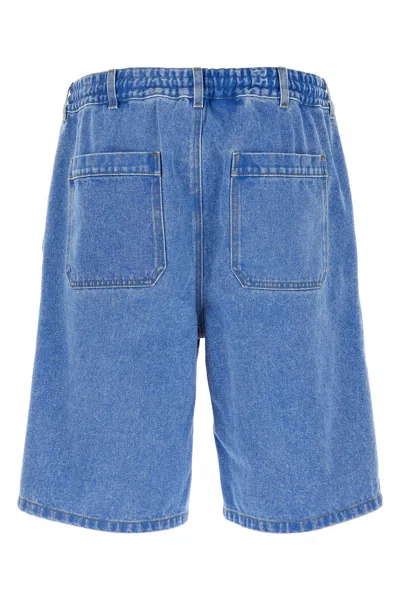 Marni Denim Shorts With Distressed And Elastic Waistband