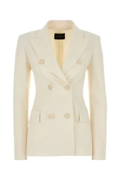 The Andamane Giacca In Gabardine Stretch Avorio  Donna