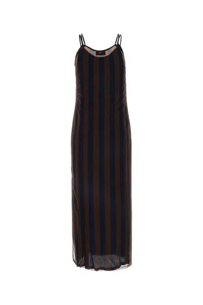 Fendi Sheer Overlay Midi Length Slip Dress