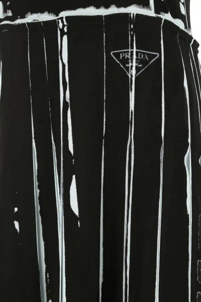 Prada Stretch Viscose Dress Abstract Print