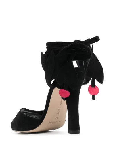 Manolo Blahnik Ossie 100mm Open-toe Suede Sandals