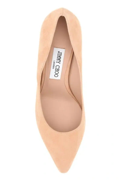 Jimmy Choo Skin Pink Suede Romy 85 Pumps