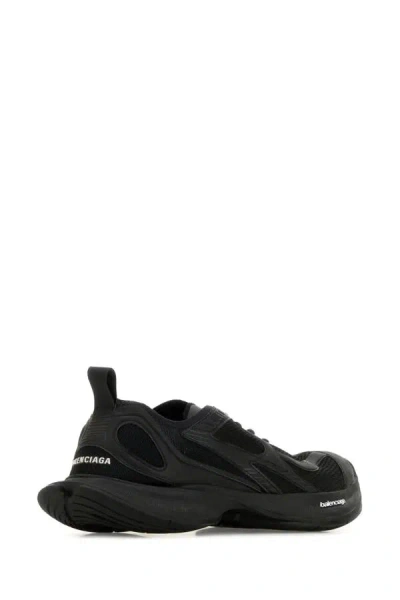 Balenciaga Black Mesh And Rubber Circuit Sneakers In Black