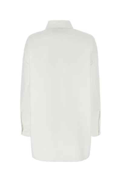 Valentino Garavani White Cotton Blend Oversize Shirt