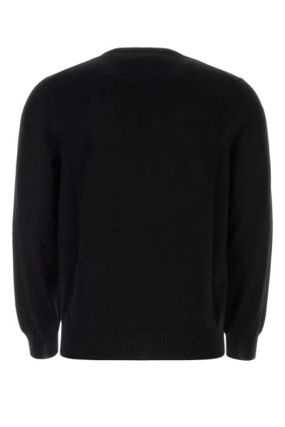 Alexander Mcqueen Wool Knit Sweater In Black