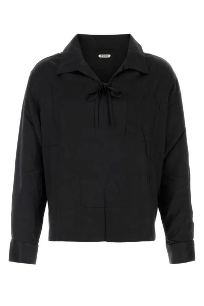 Bode Black Satin Maze Blouse