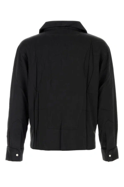 Bode Black Satin Maze Blouse