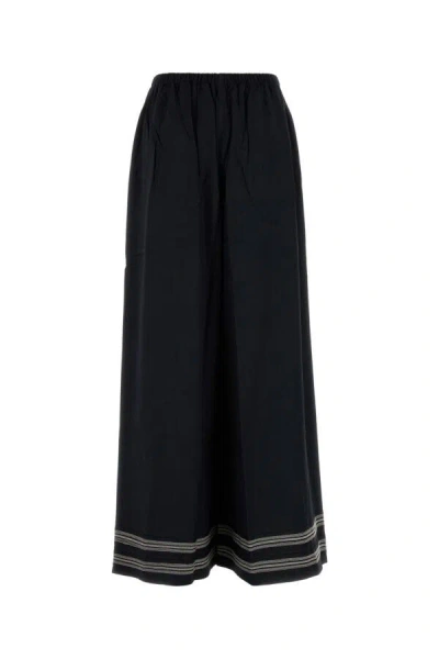 Bode Wide-leg Casual Pants In Black