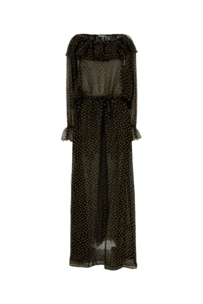 Shop Bode Women Embroidered Silk Blend Stadium Dress In Multicolor