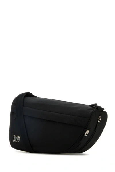 Burberry Men Black Fabric Crossbody Bag In Black