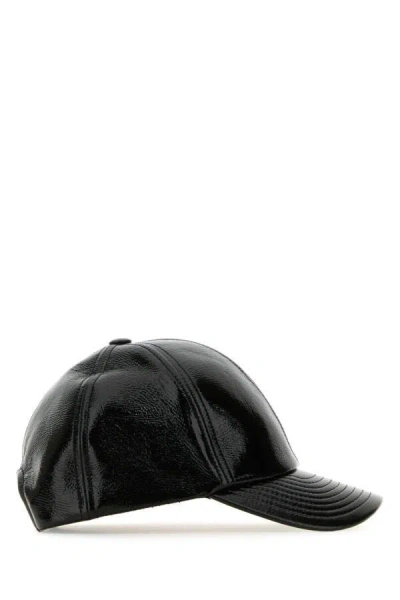 Courrèges Reedition Vinyl Cap With Ac Logo In Black