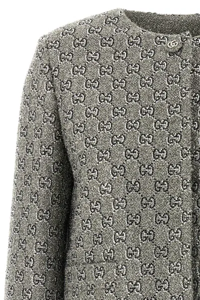 Gucci Gg Jacket Blazer And Suits Gray In Gray