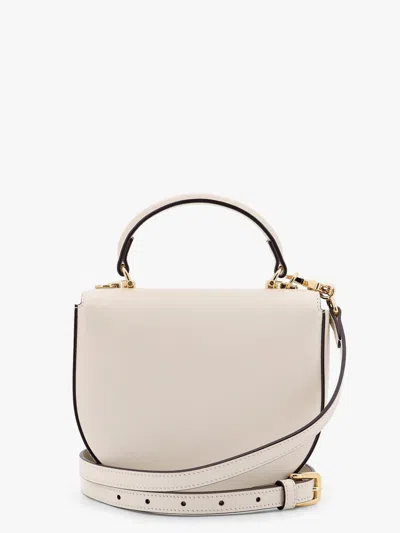 Gucci Leather Handbag With Horsebit Detail On The Front In White