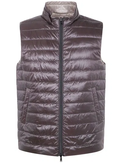 Herno Men's Man Padded Waistcoat In Gray