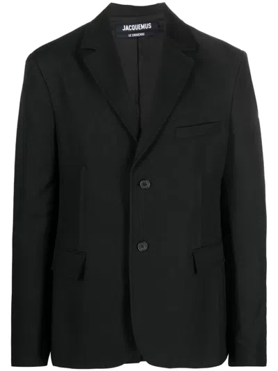Jacquemus Men La Veste Disgreghi In Black