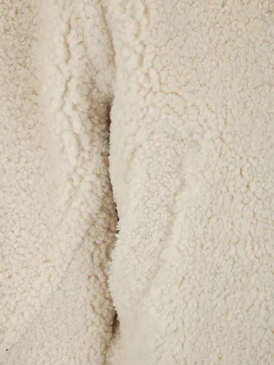 Jacquemus Le Blouson Pilou Shearling Bomber Jacket In White