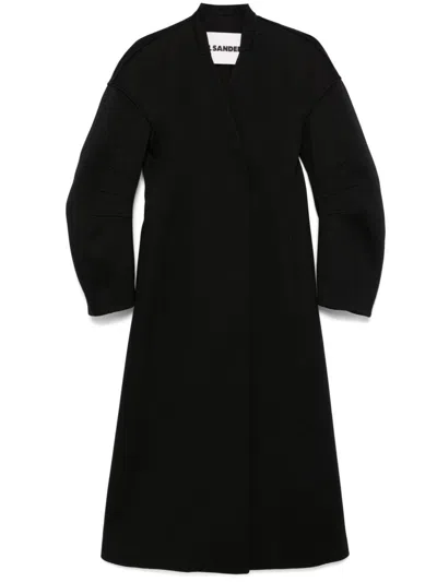 Jil Sander Woman`s Coat 53 In Black
