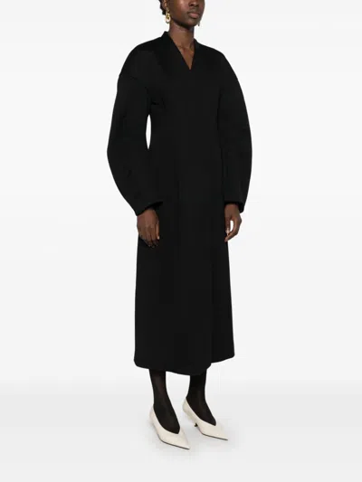 Jil Sander Woman`s Coat 53 In Black