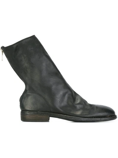 Guidi Back Zip Boots In Black