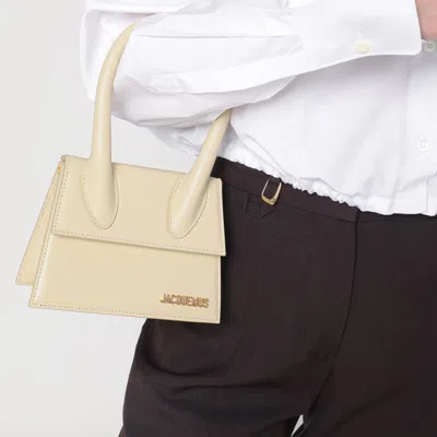 Shop Jacquemus Le Chiquito Moyen Ivory Leather Bag In White