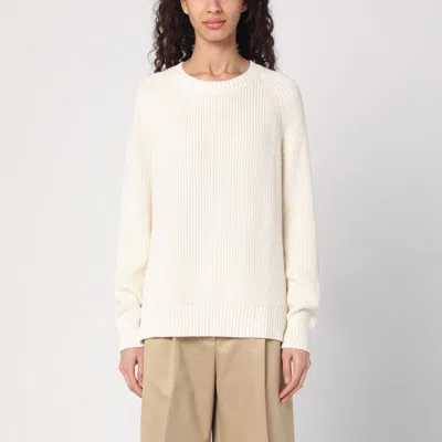 P.a.r.o.s.h Sweater Cream In Cotton And Cashmere In Beige