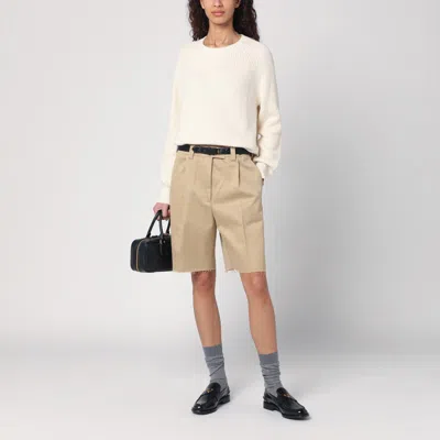 P.a.r.o.s.h Sweater Cream In Cotton And Cashmere In Beige